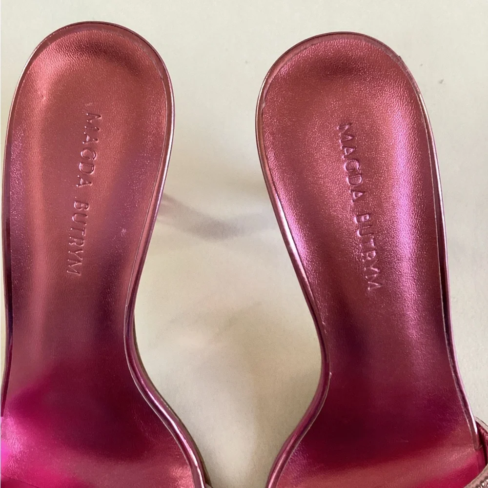 Magda Butrym Elegant Pink Heeled Mules NWOB SZ 6/36 - Picture 9 of 14